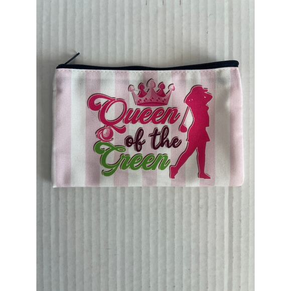 COSMETIC BAG QUEEN OF THE GREEN SMALL BAG WOMENS TRAVEL GOLF BAG - Picture 3 of 8